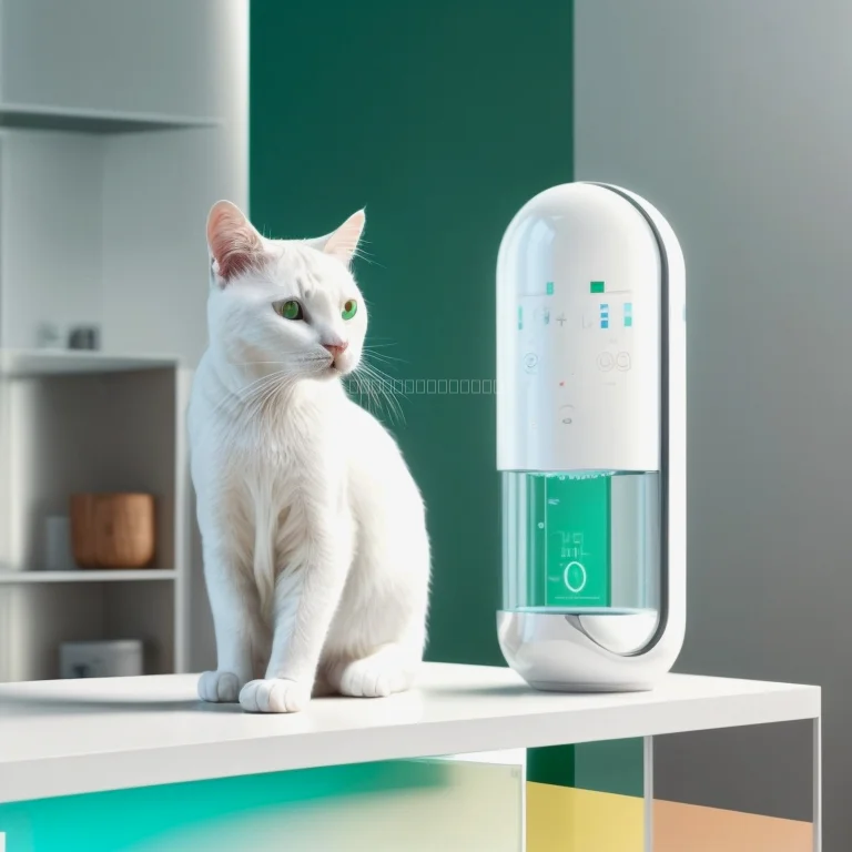 petflowai water dispenser unit with app interface